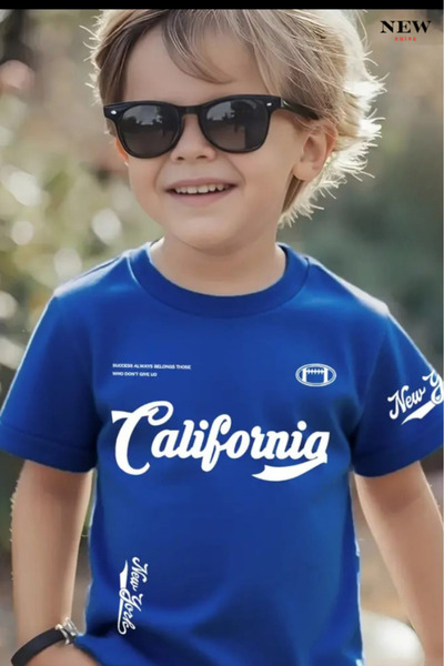 New Shine TRICOU UNISEX PENTRU COPII CU IMPRIMEU CALIFORNIA