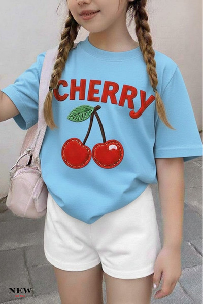 New Shine Imprimeu cu cireșe UNISEX COPII tricou