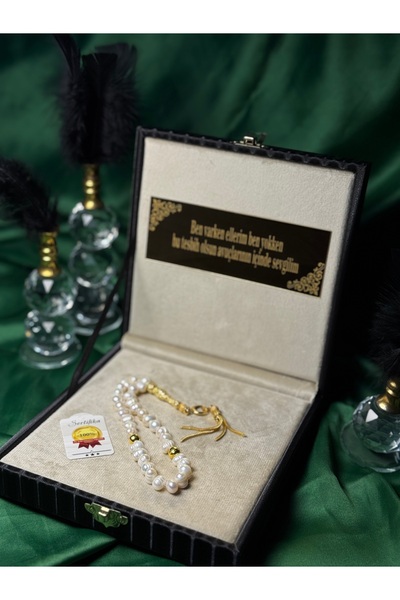 Damla Kişiye özel doğal sertifaklı inci Tesbih