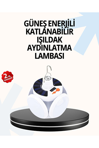 Lisinya Katlanabilir 5 Kanatlı Solar LED Bahçe ve Kamp Lambası -