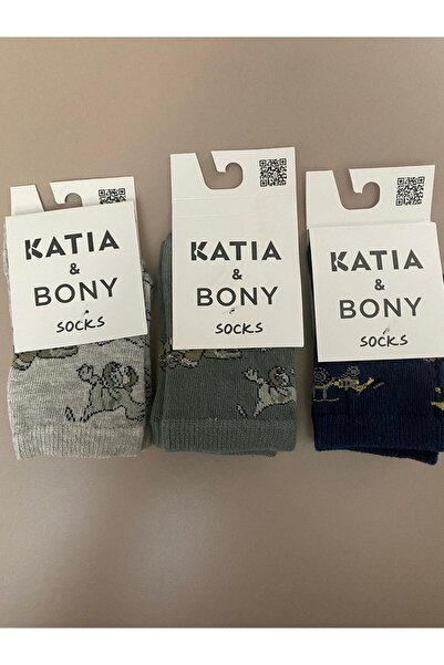 Katia&Bony Baby 3-Piece Non-Slip Sole Men's Socks