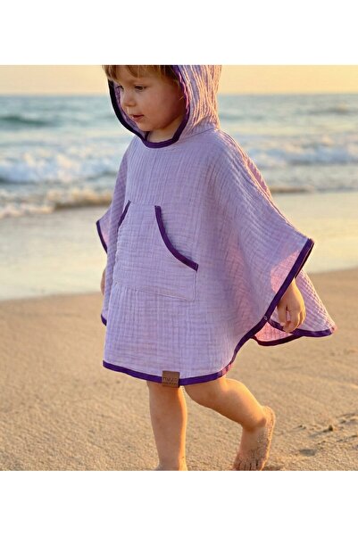 Mujo Baby&Kids Organic Cotton Muslin Children's Poncho Towel |   Hooded |   E...