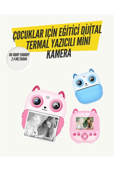 Lisinya 2.4” Ekranlı Mini Kamera – 1080p Kayıt + Mürekkepsiz Yazdırma -