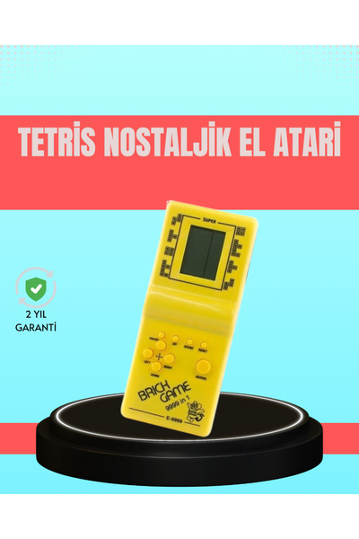 doremodam Retro Tetris El Aterisi – Pil ile Çalışan Taşınabilir Mini Oyun Kon...