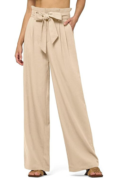 OEM Women's loose casual pants, with pockets and drawstring at the waist, Cre...