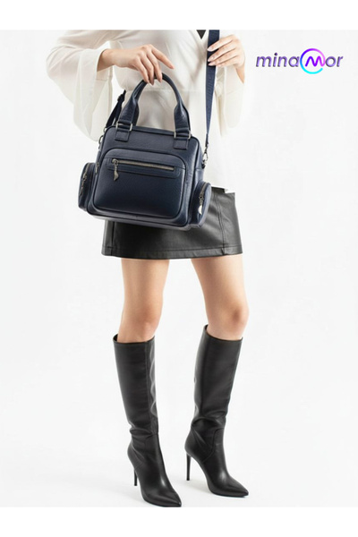 Minamor Women's Faux Leather Hand and Shoulder Bag - Multi-Compartment Casual...