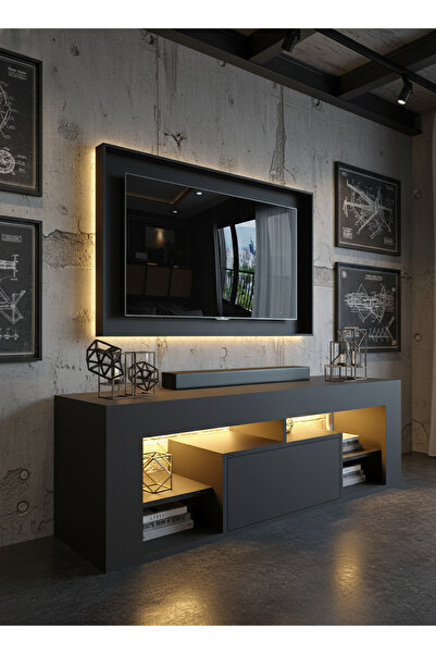 online fırsat mutlu ol mutlu kal RESİTAL LEDLİ TV ÜNİTESİ LL1504-4 ANTRASİT B...