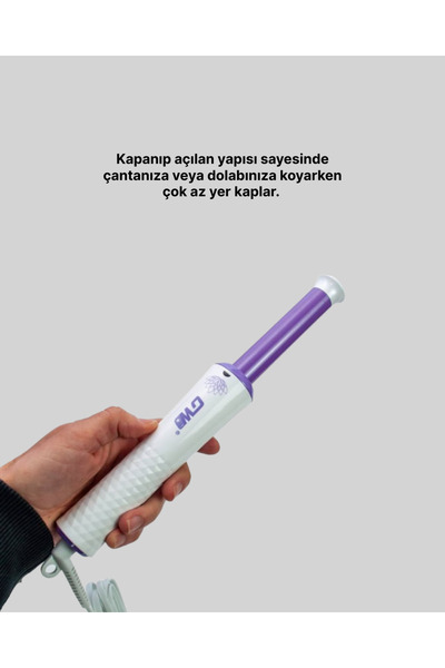 Lisinya Compact Travel Curling Iron - Shiny and Healthy Curls -