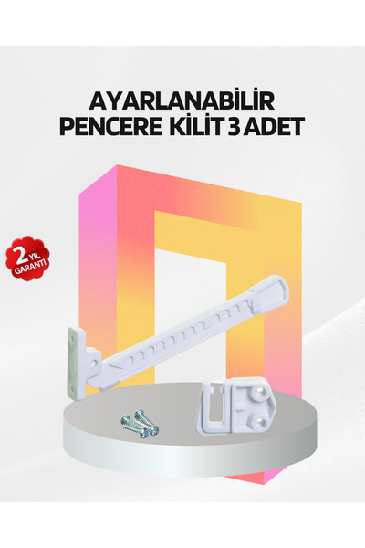 Lisinya Glass Window Safety Lock Opening Limiter Apparatus 3 Pieces - Tygoo