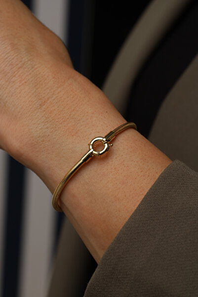 Yenigün Kuyumculuk 14 Ayar Altın Gemici Omega Kilit Detaylı Silindir İtalyan ...