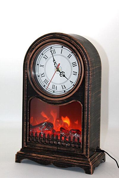 Lisinya Led Lighted Clock Fireplace Aalk2501 - Tygoo