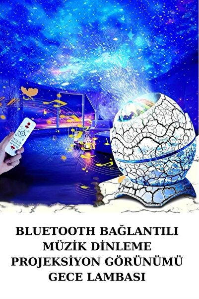 Dinozor Yumurtası Gece Masa Lambası Bluetooth Hoparlör 14 Renk Seçeneği -