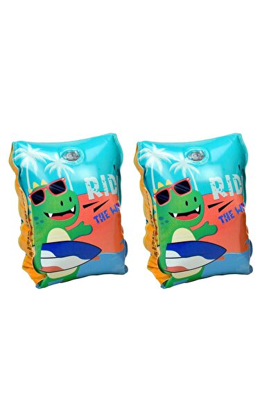 OEM Aripioare Inot Verde Dinozaur "Ride the Wave" (3-6 Ani /19-30kg)