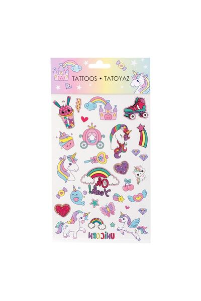 OEM Unicorn Pattern Tattoo Stickers for Kids - 32pcs
