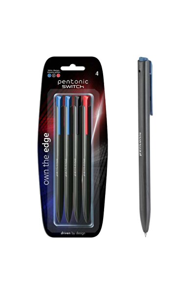 OEM Set Pixuri Ballpen cu Grip Triunghiular Bleu Negru Rosu Pentonic 0.7mm - ...