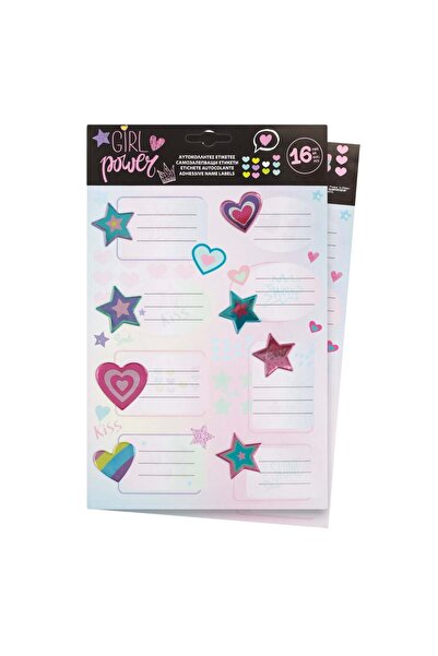 OEM Puffy Hearts Stars Sticker Labels - 16pcs