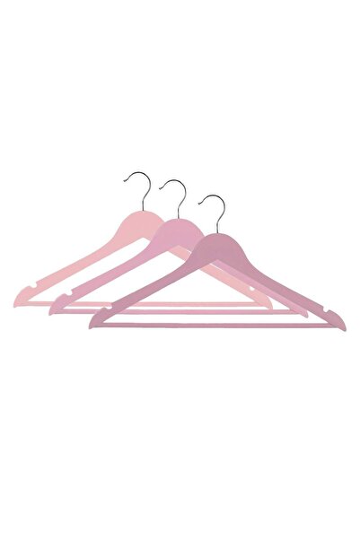 OEM Set Umerase din Lemn Roz Pastel 44.5cm - 3buc