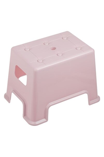OEM Dirty Pink Plastic Stool with Quilted Pattern 31.5x23x22cm