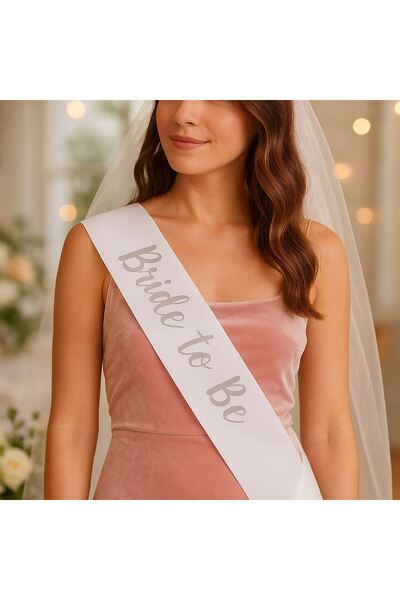 OEM Panglica de Petrecere Alba 'Bride To Be'
