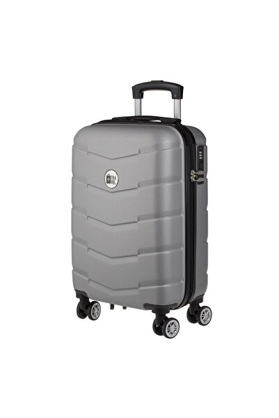 OEM Valiza - striped embossed grey metallic trolley 87l