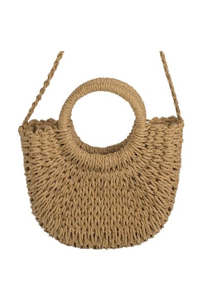 OEM Beige Summer Crossbody Bag 23x7x18cm