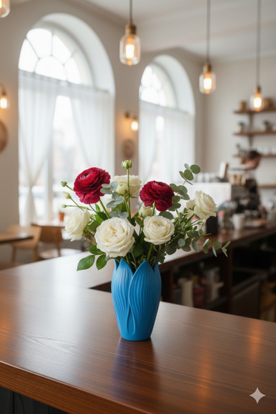 eleganzo Lotus 3D Modern, Stylish Decorative, Gift, Vase, 18 cm Tall