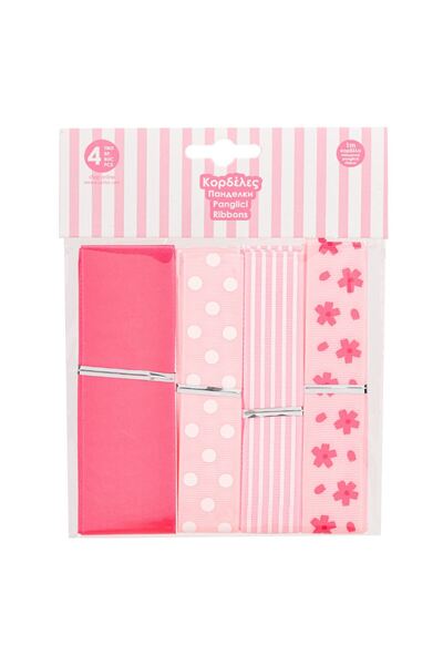 OEM Pink Ribbon Set with 4 Designs 1m - 4pcs