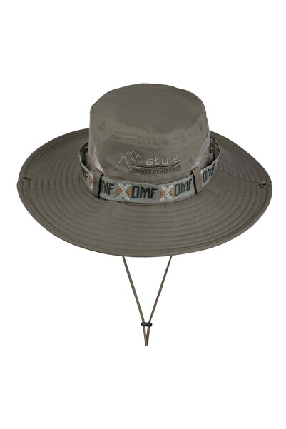 OEM Khaki Cotton Bucket Hat with Mesh Buttons and Lace "Etura" for Men