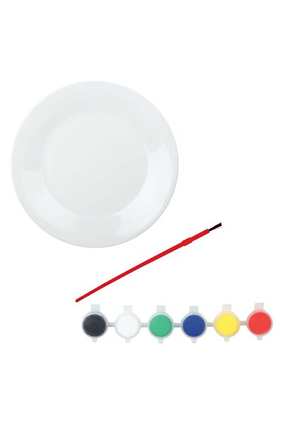 OEM Set Creativ ” Picteaza Farfuria Ta” cu 6 Culori & Pensula 19.6cm