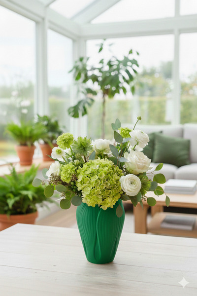 eleganzo Lotus 3D Modern, Decorativ, Cadou, Vază, 18 cm înălțime