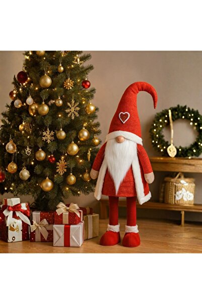 OEM Figurina Decorativa de Craciun Gnome cu Miscare Caciula Rosie Paiete 145cm