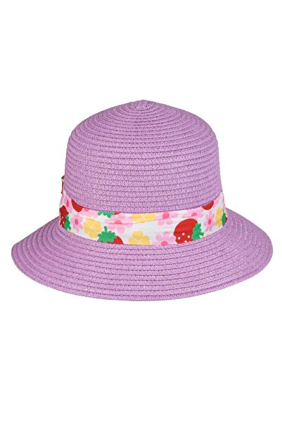 OEM Palarie Lila cu Panglica Floral pentru Copii