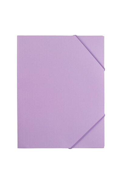OEM Lilac Cardboard Folder with Elastic 24x31cm