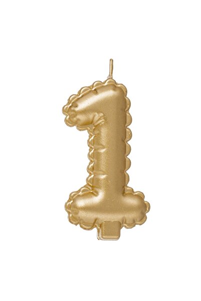 OEM Lumanare Zi de Nastere Aurie Metalizata Nr.1