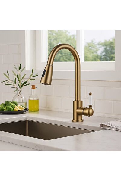 banyosepeti حنفية حوض حلزونية من البورسلين العتيق من بيلورا - 360 °   رأس دوا...