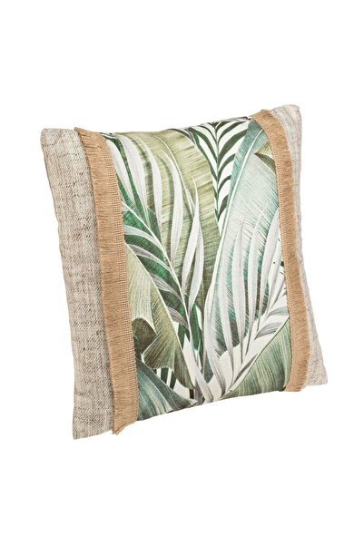 OEM Perna Decorativa de Vara Verde Menta cu Frunze Tropicale & Margine din Iu...
