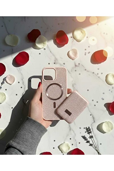 KumOziShop iPhone 14 ProMax Uyumlu MagSafe ve Mıknatıs Özellikli Taşlı Cüzdan...