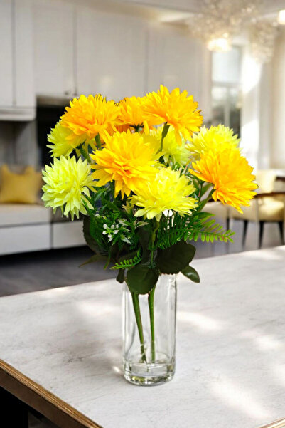 MD Aspiz Flowers 2قطعة باقة زهور أقحوان صناعية فاخرة 6قطعة 30سم _ باقة زهور ا...