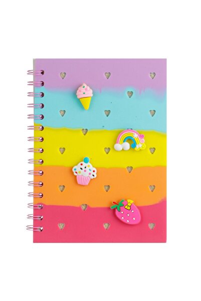 OEM A5 Spiral Notebook Colorful Hearts & 4Patches - 80F