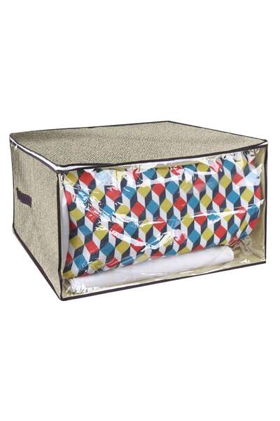 OEM Beige Zippered Clothes Cover 65x55x40cm