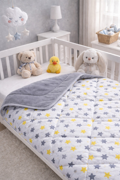 Forev 4 Mevsim Welsoft Puf Bebek Yorganı - 100x150