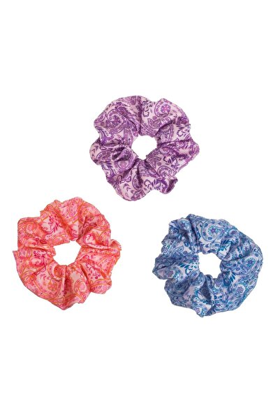 OEM Σετ καλοκαιρινά σατέν κορδόνια μαλλιών σε λιλά, ροζ, τιρκουάζ χρώμα με σχ...