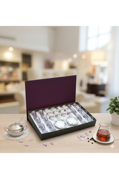 Generic Luxury hospitality set - elegantly patterned coffee and tea cups - pe...