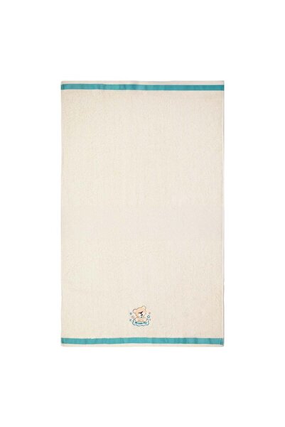 OEM Prosop din Bumbac Ecru cu Margine Bleu Ursulet Brodat "My little star" pe...