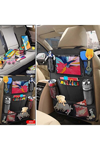 OEM Organizator Negru cu 8 Compartimente Spatar Auto 40x60cm