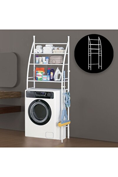 OEM White Metallic Storage Shelf with 3 Levels over the Washing Machine 166x6...
