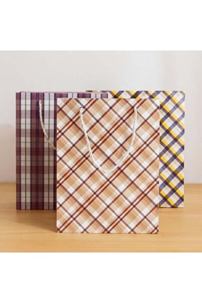 Generic Paper Gift Bags with Checkered Pattern
