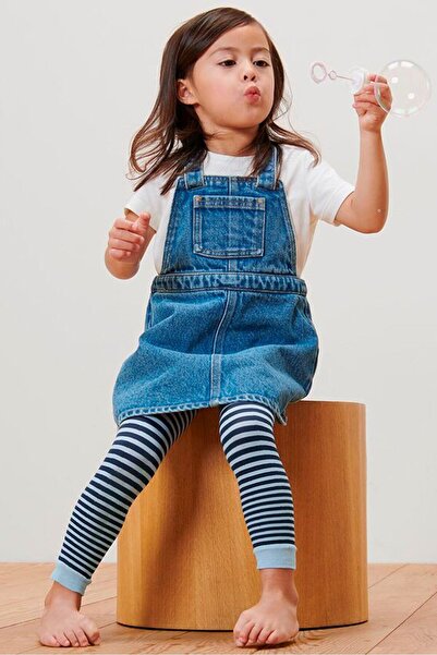 Tchibo Toddlers GIrl 2 Pcs Stripe Leggings, Multicolor