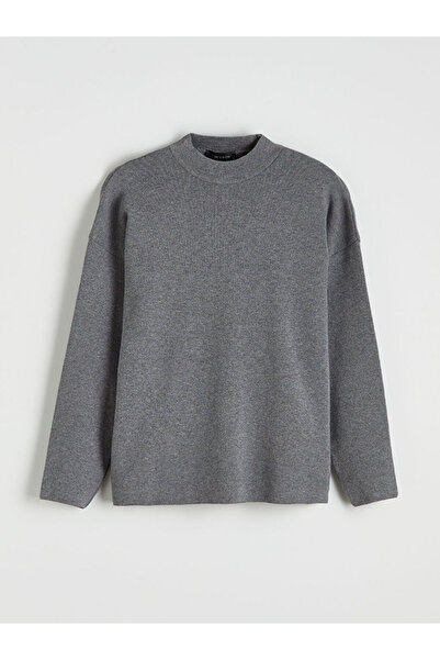 LC Waikiki New Season from Güli̇s Gi̇yi̇m Anthracite Vertical Mock Neck in Kn...