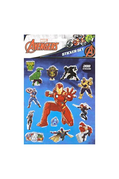 OEM Avengers Pattern Sticker Set 200pcs - 4 Sheets